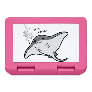 Rauchender Manta Cartoon - Brotdose - Pink - Vorne