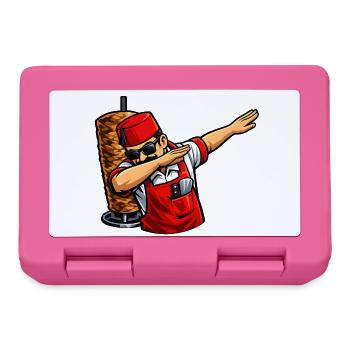Dabbing Turkish kebab vendor - Lunchbox - pink - Front