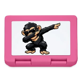 Dabbing Chimpanzee - Lunchbox - pink - Front