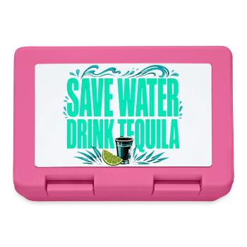 Save Water, Drink Tequila - Funny Shirt - Lunchbox - pink - Front