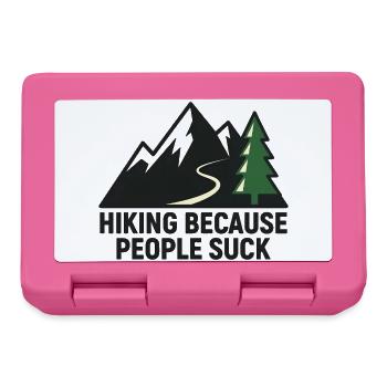 Hiking because people are annoying - Lunchbox - pink - Front