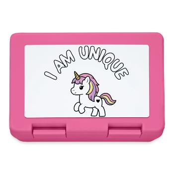 Ich bin einzigartig Einhorn - Brotdose - Pink - Vorne