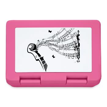 Musiknoten Musik Musiker Notenschlüssel Noten - Brotdose - Pink - Vorne