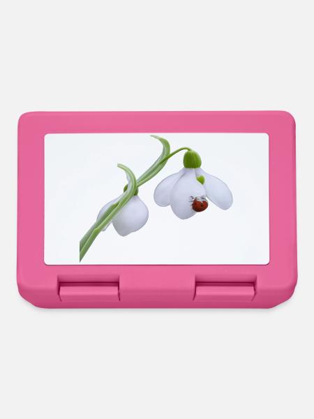 Schneeglöckchen-Marienkäferblüte - Brotdose - Pink