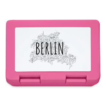 Berlin Stadtkarte aus U- und S-Bahnhöfen - Brotdose - Pink - Vorne