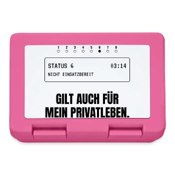 Status 6. Gilt auch für mein Privatleben. - Brotdose - Pink - Vorne