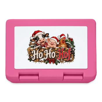 Weihnachten Landleben Ho Ho Hof Landwirtschaft  - Brotdose - Pink - Vorne