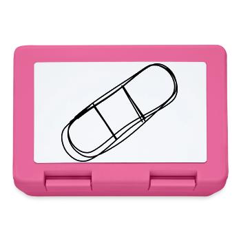 Pflaster handgezeichnet - Brotdose - Pink - Vorne