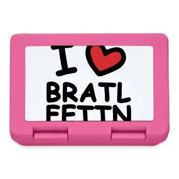 I Love Bratlfettn - Brotdose - Pink - Vorne