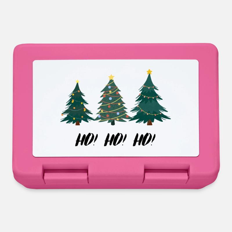 HOHOHO Weihnachtsbaum - Brotdose - Pink