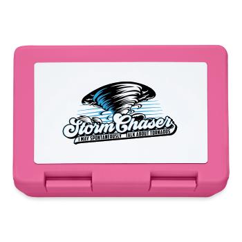 Farben änderbar | Sturm Jäger Tornados Wetter - Brotdose - Pink - Vorne