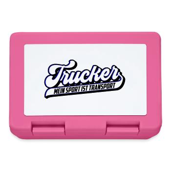 Trucker Mein Sport ist Transport | Farben änderbar - Brotdose - Pink - Vorne