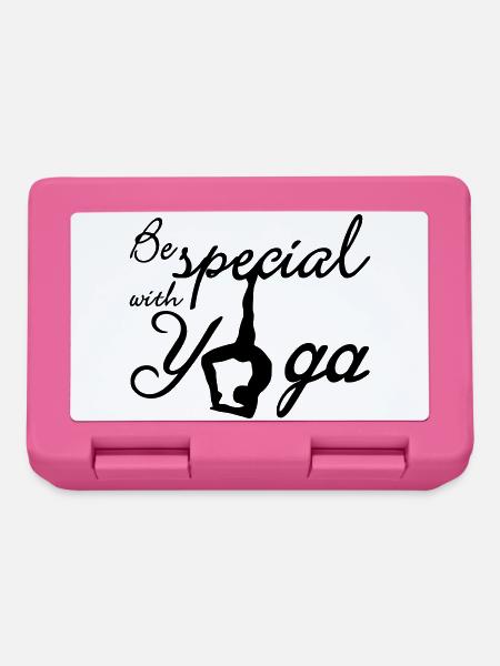 Yoga Geschenk Fitness Meditation Sport Spruch - Brotdose - Pink