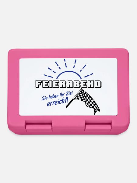 Fun Party Spruch Statement Shirt Feierabend (25) - Brotdose - Pink