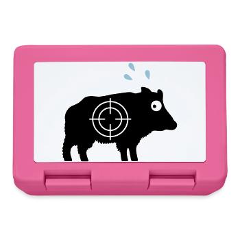 Wildschwein mit Angstschweiß und Fadenkreuz - Brotdose - Pink - Vorne