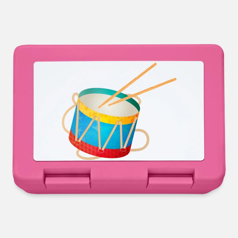 colorful drum for children with drumsticks - Lunchbox - pink