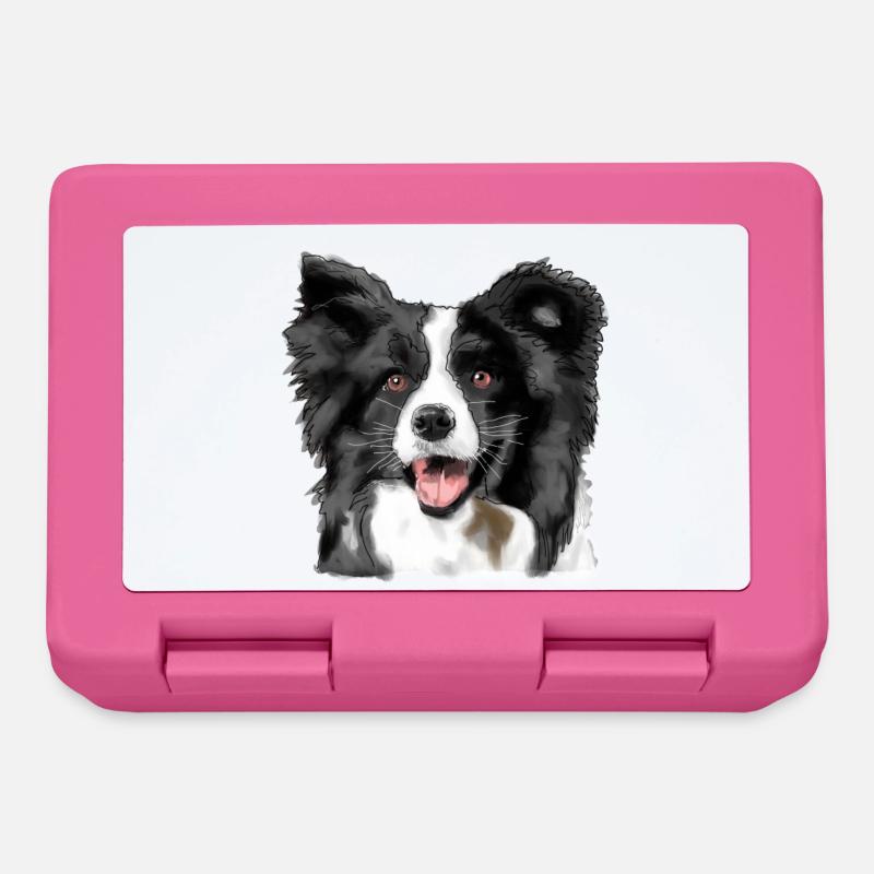 Border Collie - Boîte à goûter - rose