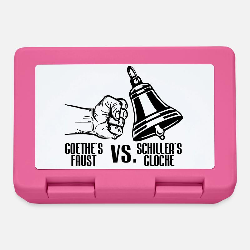 Farbe änderbar | Goethe vs. Schiller - Brotdose - Pink