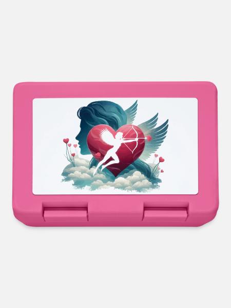 Amor Bogenschütze Herz Kunstwerk - Brotdose - Pink