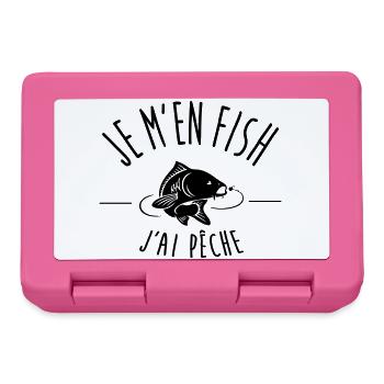 Je m’en fish – T-shirt pêcheur humoristique - Boîte à goûter - rose - Devant