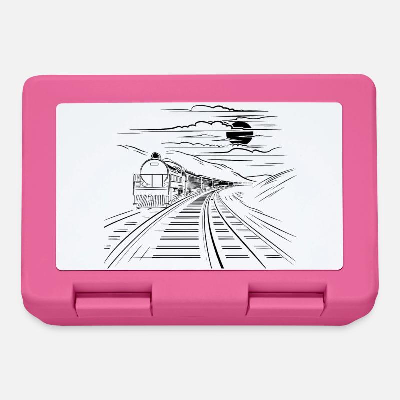Railway Drawing - Lunchbox - pink