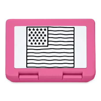 Drapeau USA - Boîte à goûter - rose - Devant