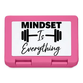 Mindset Is Everything Motivational Quote - Lunchbox - pink - Front