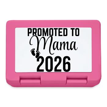Promoted to Mama 2026 – Expectant Mother Design - Lunchbox - pink - Front