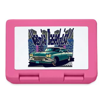 Retro Neon City Car 1950s Style (Based!) - Lunchbox - pink - Front