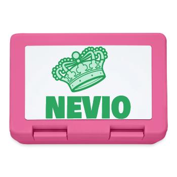Nevio comme prénom - Boîte à goûter - rose - Devant