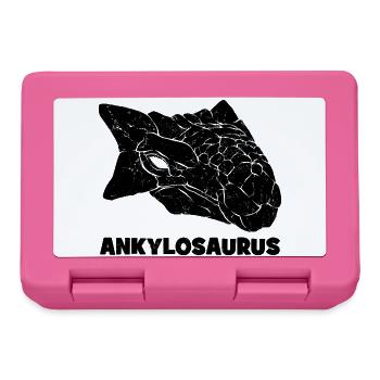 Ankylosaurus Fossil Skull - Lunchbox - pink - Front