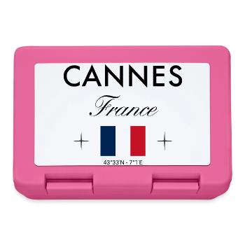 Cannes Frankreich Koordinaten Reise Souvenir - Brotdose - Pink - Vorne