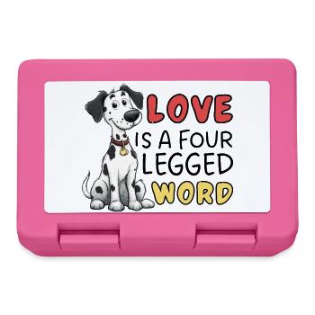Dalmatian Love is a Four Letter Word Design - Lunchbox - pink - Front