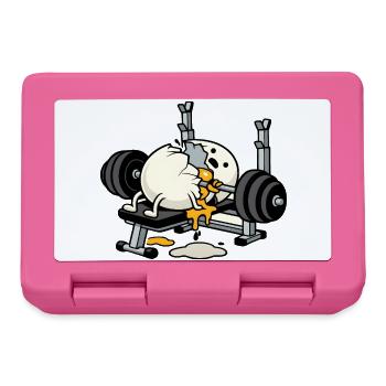 Egg Bodybuilder | Humor-Bodybuilding - Brotdose - Pink - Vorne