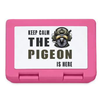 Keep Calm Die Taube Ist Hier - Brotdose - Pink - Vorne