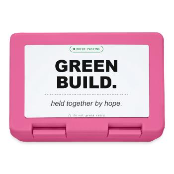 Green Build. Held Together By Hope. - Brotdose - Pink - Vorne