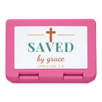 Saved By Grace – Ephesians 2:8 Christian - Brotdose - Pink - Vorne