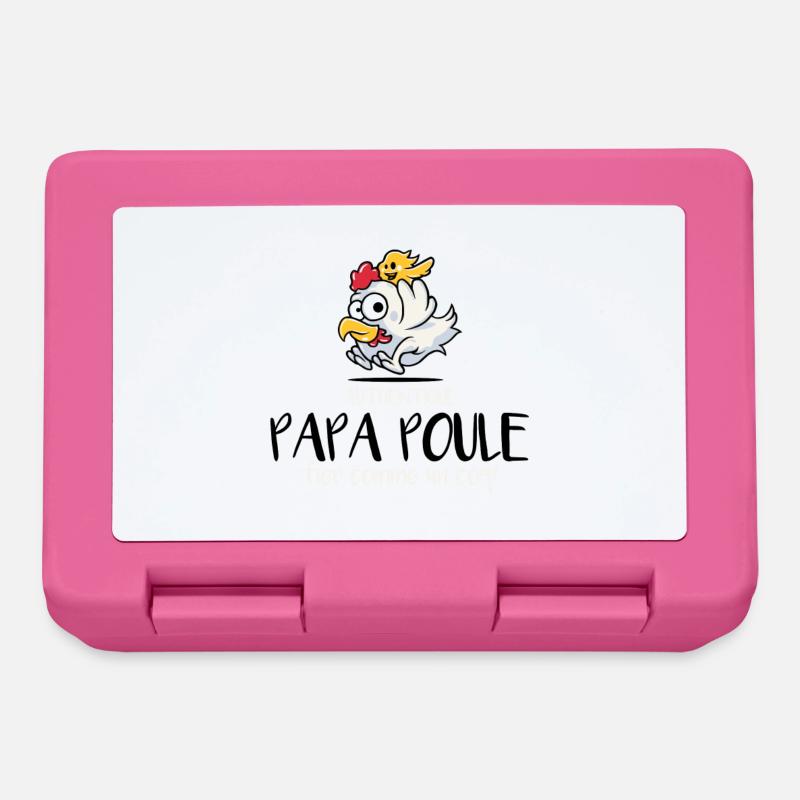 PAPA POULE - Boîte à goûter - rose