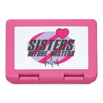 Sisters before Misters | Colors changeable - Lunchbox - pink - Front