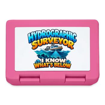 Hydrographischer Vermesser – Ich weiß, was darunter ist - Brotdose - Pink - Vorne