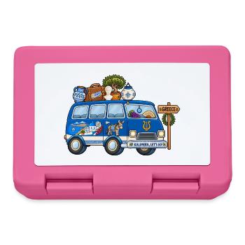 Griechenland Camper Wohnmobil - Brotdose - Pink - Vorne