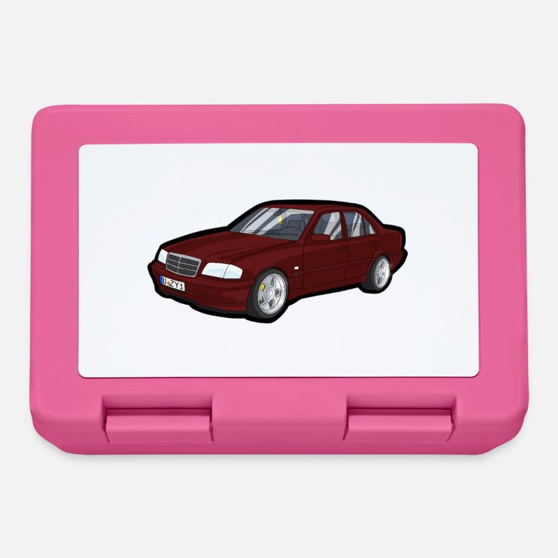 Look de voiture de rue de dessins animés rouges - Boîte à goûter - rose