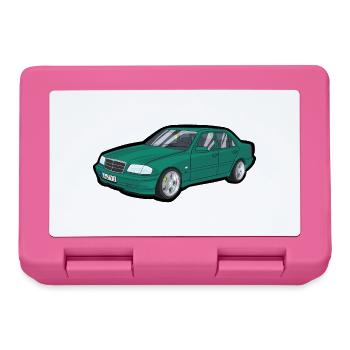Türkises Retro-Coupé Cartoon-Design - Brotdose - Pink - Vorne