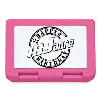 18. Geburtstag ,Volljährig , , Happy Birthday (25) - Brotdose - Pink - Vorne