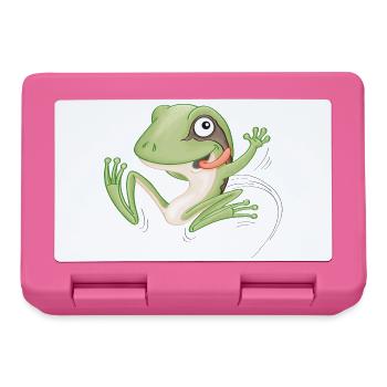 hüpfender Frosch - Brotdose - Pink - Vorne