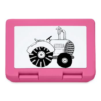 Tracteur chic - tracteur - tracteur - Bulldog - Boîte à goûter - rose - Devant