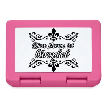 Büro Arbeit Humor lustig Spruch Geschenk - Brotdose - Pink - Vorne