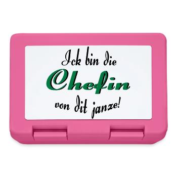 Chefin von dit janze - Brotdose - Pink - Vorne