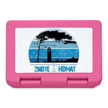 Zweite Heimat Darss - Leuchtturm Windflüchter - Brotdose - Pink - Vorne