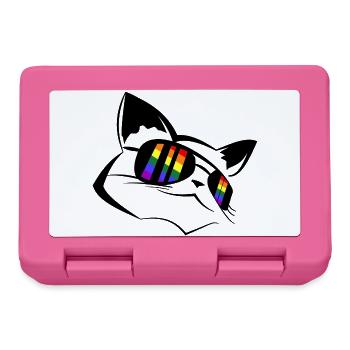 Pride Chat LGBT - Boîte à goûter - rose - Devant